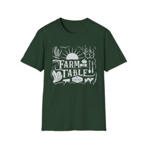 Unisex Tee - "Farm to Table" (white design)
