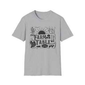 Unisex Tee - "Farm to Table" (black design)