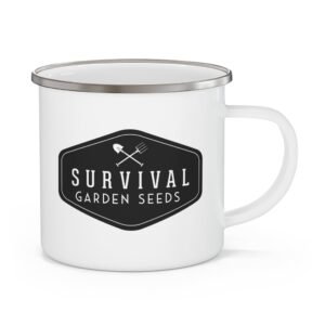 Enamel Camping Mug - Survival Garden Seeds Logo