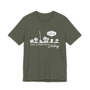 Unisex Tee - "Grow a Garden for Victory" (white design)