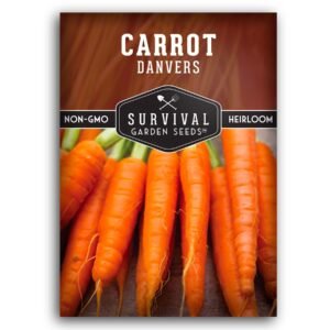 Danvers Carrot Seeds – Heirloom Non-GMO, Hardy Root Vegetables for Uniform, Sweet, and Productive Home Gardens