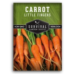 Little Fingers Carrot Seeds – Heirloom Non-GMO Baby Carrots for Containers, Canning, and Continuous Harvests