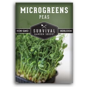 Pea Microgreen Seeds – Non-GMO Pea Seeds for Fast Indoor Growing, Sprouting & Sweet, Tender Greens