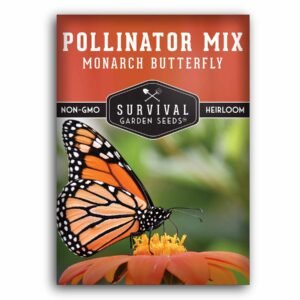 Pollinator Seed Mix for Butterflies – Monarch-Friendly Wildflower Blend with Milkweed for Bees & Beneficial Pollinators