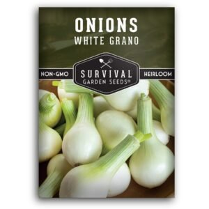 White Grano Onion Seeds – Mild, Low-Pungency Short-Day Variety for Versatile White Bulbs