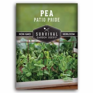 Patio Pride Pea Seeds – Compact, Early Heirloom Peas for Containers, Small Gardens & Cool-Season Harvests