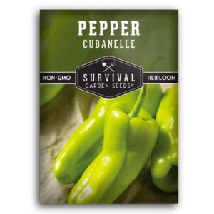 Cubanelle Pepper Seeds – Heirloom Non-GMO Sweet Italian Frying Peppers for Mild, Flavorful Cooking