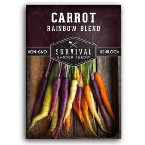 Rainbow Blend Carrot Seeds – Colorful Mix of Five Heirloom Carrot Varieties for Sweet, Tender Roots