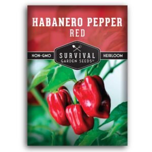 Red Habanero Pepper Seeds – Heirloom Non-GMO Extra-Hot Peppers for Salsas, Sauces & Caribbean Cooking