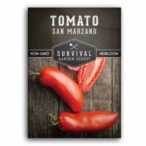 San Marzano Tomato Seeds – Indeterminate Italian Paste Tomatoes for Rich Sauces, Canning & Cooking