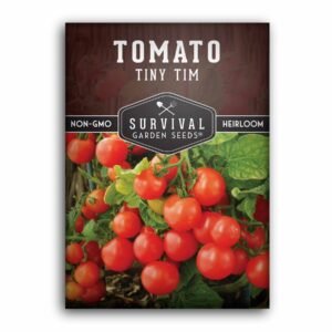 Tiny Tim Tomato Seeds – Dwarf Cherry Tomatoes for Containers, Patio Gardening & Indoor Growing