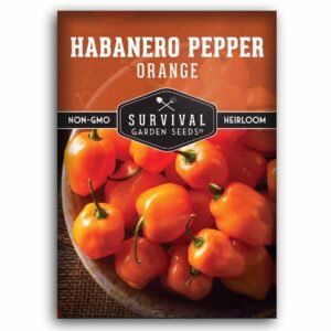 Orange Habanero Pepper Seeds – Heirloom Non-GMO Extremely Hot Peppers for Sauces, Salsas & Spicy Garden Harvests