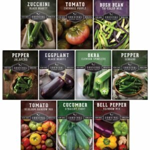 Summer Vegetable Seed Collection – Easy-Growing Tomatoes, Peppers, Beans, Cucumbers, Eggplant & Zucchini