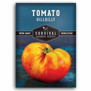 Hillbilly Tomato Seeds – Indeterminate West Virginia Heirloom Beefsteaks with Sweet, Marbled Yellow-Red Fruits