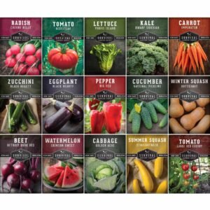 15-Variety Non-GMO Heirloom Vegetable Seed Collection