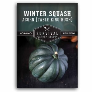 Table King Acorn Squash Seeds – Heirloom Bush Winter Squash with Sweet, Nutty Flavor
