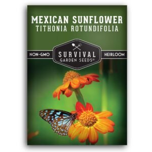 Mexican Sunflower Seeds – Heirloom Non-GMO Variety for Pollinators, Monarch Butterflies & Vibrant Garden Color