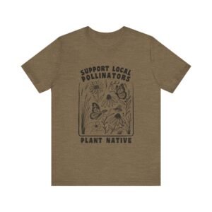Unisex Tee - "Support Local Pollinators" (black design)