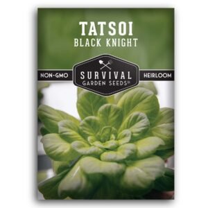 Black Knight Tatsoi Seeds – Heirloom Asian Mustard Green with Sweet, Mild Flavor & Compact Growth