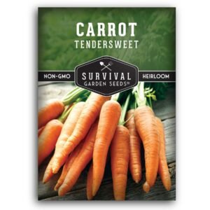 Tendersweet Carrot Seeds – Heirloom Non-GMO Extra-Sweet, Nearly Coreless Carrots for Fresh Eating, Cooking, and Freezing