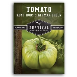 Aunt Ruby’s German Green Tomato Seeds – Indeterminate Heirloom Green Beefsteaks with Sweet, Slightly Spicy Flavor